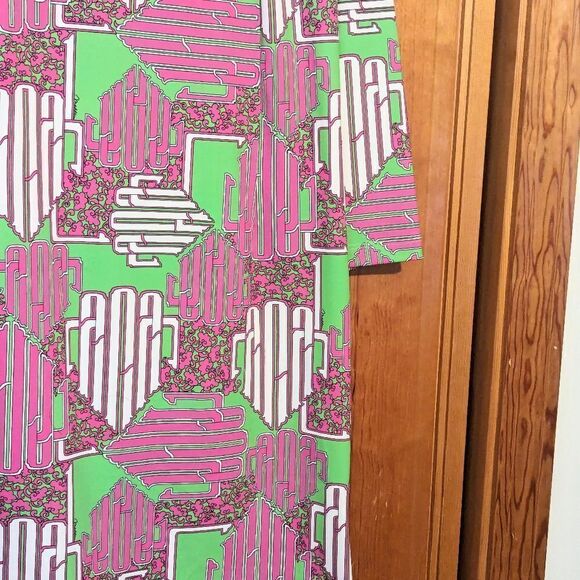 Tunic Dress Pink Green Sleeveless XS Resort Wear - Picture 6 of 10